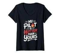 Women's Pilot Wife V-Neck T-Shirt