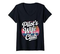 Women's Pilot Wife V-Neck T-Shirt