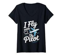 Women's Pilot Wife V-Neck T-Shirt