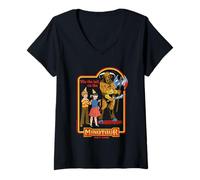 Womens Pin The Tail Minotaur Sarcastic Retro Funny Adult Humor V-Neck T-Shirt