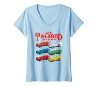Women's Pinewood Derby Retro Cub Scouts Pop Art Colors V-Neck T-Shirt