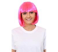 WOMENS PINK BOB WIG ANIME MANGA COSPLAY LOVE FANCY DRESS ACCESSORY JAPANESE CARTOON GIRL HAIR