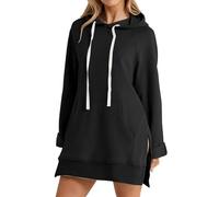 Women's Pink Hoodies, Ladies Pink Hoodies Jacket, Longline Hoodie for Women, Oversized Hoodie Women, Hoodie for Women UK Plus Size Long Sleeve Casual Drawstring Hooded Tunic Sweatshirts Pullover Tops