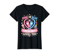 Women's Pink Or Blue Mommy Loves You Value Graphic T-Shirt