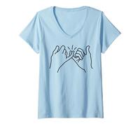 Women's Pinky Swear Promise V-Neck T-Shirt