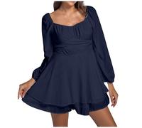 Women's Pirate Costume, 2-in-1 Summer Dress, Women's Swing Dress, Slash Neck Skater Dress, Plain Pirate Dress, Knee-Length Patchwork Tunic Dress, Jumpsuit, Trouser Skirt Set, Pirate Costume, Carnival