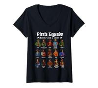Womens Pirate Legends V-Neck T-Shirt