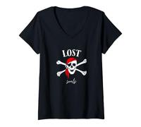 Women's Pirate Skull - Lost Souls V-Neck T-Shirt