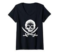 Womens Pirate V-Neck T-Shirt