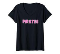 Womens Pirates V-Neck T-Shirt