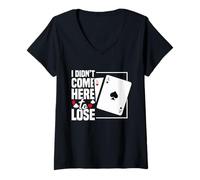 Women's Pitch Cards Tournament Cards Player Here to Win Pitch Player V-Neck T-Shirt