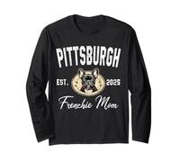 Womens Pittsburgh Frenchie Mom French Bulldog PA Dog Lover Long Sleeve T-Shirt