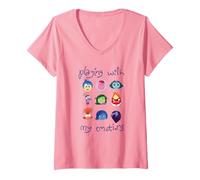 Womens Pixar Inside Out 2 Playing with My Emotions V-Neck T-Shirt