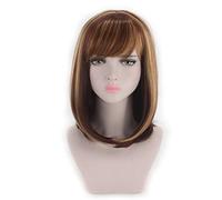 Women's Pixie Cut Short Wig with Bangs Heat-Resistant Synthetic Comfortable and Breathable Short Straight Wig Suitable for Daily Gatherings Photo Color,14in (Photo Color 14in)