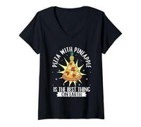 Women's Pizza with Pineapple is The Best Thing On Earth Pizza Lover V-Neck T-Shirt