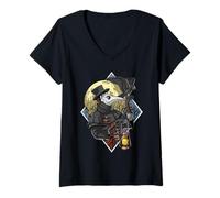Women's Plague Doctor Raven Gothic Macabre V-Neck T-Shirt