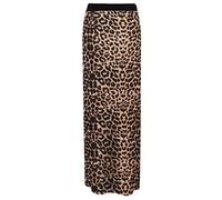 Womens Plain and Printed Long Maxi Skirts for Women UK High Waist Jersey Gypsy Style Summer Loose Fit Baggy Casual Ladies Dresses Brown Leopard 16-18