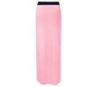 Womens Plain and Printed Long Maxi Skirts for Women UK High Waist Jersey Gypsy Style Summer Loose Fit Baggy Casual Ladies Dresses Baby Pink 8-10