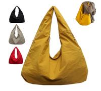 Women's Plain Handbags, Plain Textured Draped Shopping Bags for Women, Large Capacity Shoulder Bags, Multifunctional Travel Crossbody Bags, Fashion Crossbody Bags, yellow