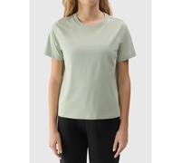 Women's plain organic cotton T-shirt 4F