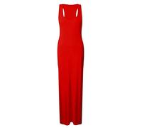 Womens Plain Racerback Maxi Dress Sleeveless Strap Maxi Ladies Scoop Neck Jersey Summer Casual Wear Racer Muscle Stretch Vest Dress Top Plus Sizes UK 8-26 Red