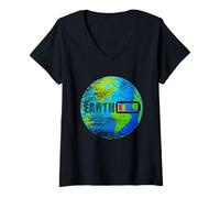 Womens Planet in Peril: Humorous Climate Alert Tee T-shirt V-Neck T-Shirt