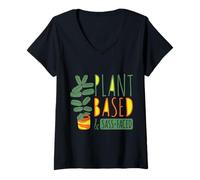 Womens Plant-Based & Sass-Faced V-Neck T-Shirt