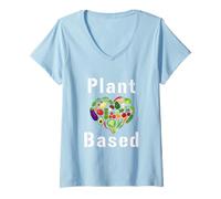 Womens Plant Based Vegetarian V-Neck T-Shirt
