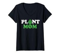 Women's Plant Mom Plants Lover V-Neck T-Shirt