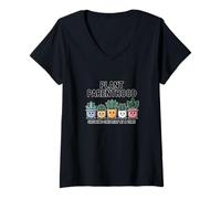 Womens Plant Parenthood Growing One Leaf at a Time Funny Gardening V-Neck T-Shirt