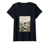 Womens Plant Tee Susie Loved All Plants Not Just The Poisonous One V-Neck T-Shirt