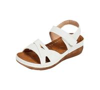 Womens Plantar Fasciitis Orthotic Sandals With Arch Support Low Wedge Sandals For Women Comfortable Lightweight Open Toe Heels Shoes Stylish Casual Sliders Adjustable Strap Bouncy Slides