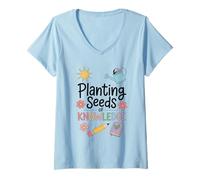 Women's Planting The Seeds of Knowledge V-Neck T-Shirt