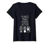 Women's Plants Make People Better, Not A Regular Mom I'm A Plant Mom V-Neck T-Shirt