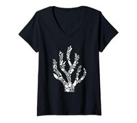 Womens Plastic Coral Reef Ocean Conservation Corals V-Neck T-Shirt