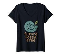 Womens Plastic Free Eco Friendly Zero Waste Sustainable Green V-Neck T-Shirt