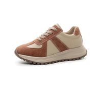 Women's Platform Casual Shoes Student Fitness Sneakers Daily Walking Workout Trainers Jogging Shoes Lightweight Comfortable Brown
