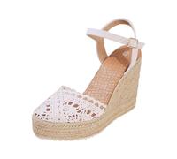 Womens Platform Dress Wedge Sandals Summer Trendy Beach Dressy Spring Lace Cutes 2026 Solid Cute Comfort Sexy Women's Wedge Heel Sandals Comfy Ladies Wedge Sandals Spring 2026
