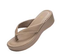 Women's Platform Flip Flops, Chunky Wedge Thong Sandals for Summer Wear | Thong strap upper, open toe, slip-on entry, chunky platform wedge sole, beach, holiday, travel and casual summer wear use