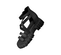 Women's Platform Gladiator Sandals UK Sale Clearance Ladies Open Toe Chunky Heeled Shoes Double Buckle Ankle Strap Sandal Back Zip Cross Strappy Boots Non Slip Beach Walking Footwear School Shoe