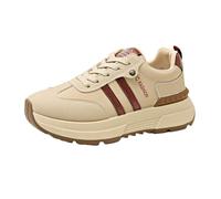 Women's Platform Height Increasing Sneakers Student Sports Running Shoes Casual Thick Sole Height Increasing Training Walking Shoes Lightweight Sole Red 5.5