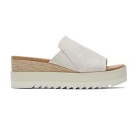 TOMS Women's Diana Mule Sandal, Natural Wide Width Yarn Dye, 10