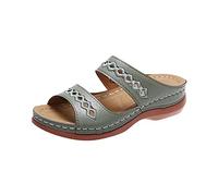 Womens Platform Sandals Arch Support Slipper Ladies Casual Wide Fit Slide Comfortable Walking Shoes Open Toe Summer Footwear Lightweight Slingback Sandal