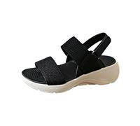 Women's Platform Sandals Casual Side Hollow Paste Slope Bottom Roman Shoes Summer Fashion Ladies Womens Size 8 Soft Bed Wedge For Women Walking White Slingback Comfy Wedges Uk Wide Black 7