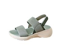 Women's Platform Sandals Casual Side Hollow Paste Slope Bottom Roman Shoes Summer Fashion Ladies Womens Size 8 Soft Bed Walking Wedge White For Women Slingback Wedges Wide Foot Green 5