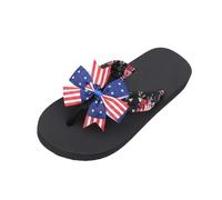 Women's Platform Sandals Summer Beach Slides Comfortable Lightweight Flip Flops Flat Slippers Boho Style Open Toe Slip On Strappy Casual Holiday Footwear Elegant Sandals (Blue, 7)