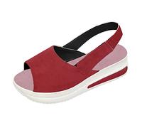 Womens Platform Sandals Summer Orthopedic Slippers Comfy Washable Slingback Orthopedic Sandals Outdoor Thick Bottom Slope Heel Sports Sandals Shoes Casual Beach Shoes UK Wide Fit