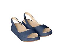 Women's Platform Sandals UK Clearance - Ladies Ankle Strap Sandal Open Toe Shoes Wide Fit Slides Arch Support Sliders Slingback Shoe Non Slip Slippers Casual Flats for Beach Holiday Blue