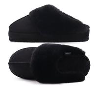 Women's Platform Slippers - Black Size 3