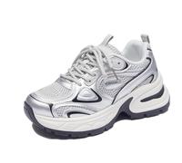 Women's Platform Trainers Lightweight Comfort Casual Work Walking Running Gym Shoes Fashion Sneakers Gray 4